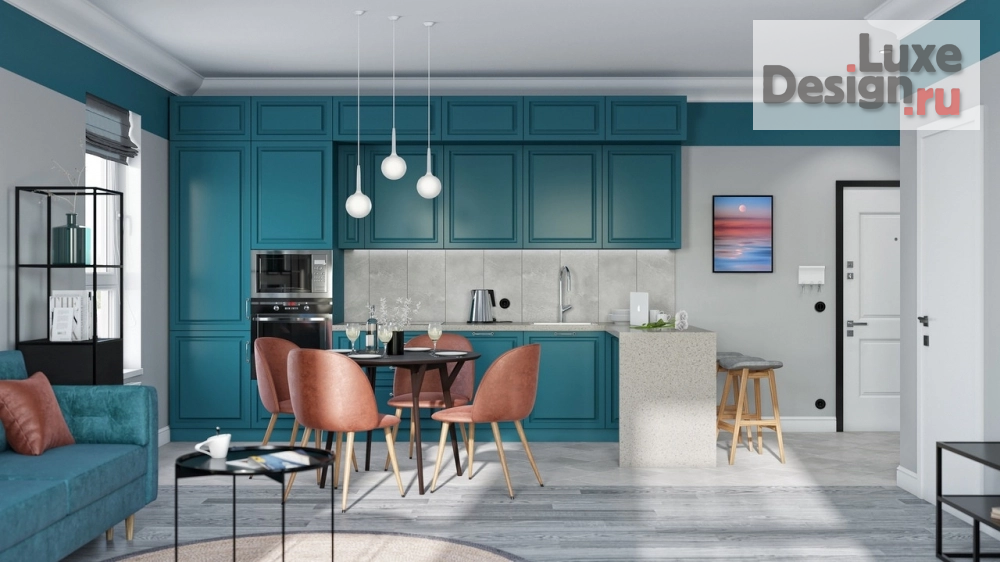 Дизайн интерьера гостиной "Дизайн-кухни-гостиной" (фото 2)