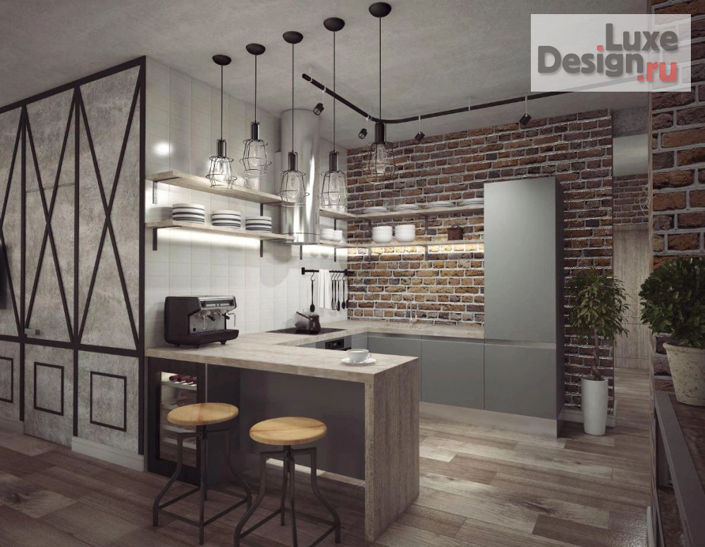 Дизайн интерьера комнаты "Проект кухни-гостиной" (фото 2)