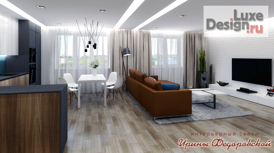 Дизайн интерьера двухкомнатной квартиры "Проект квартиры" (фото 2)