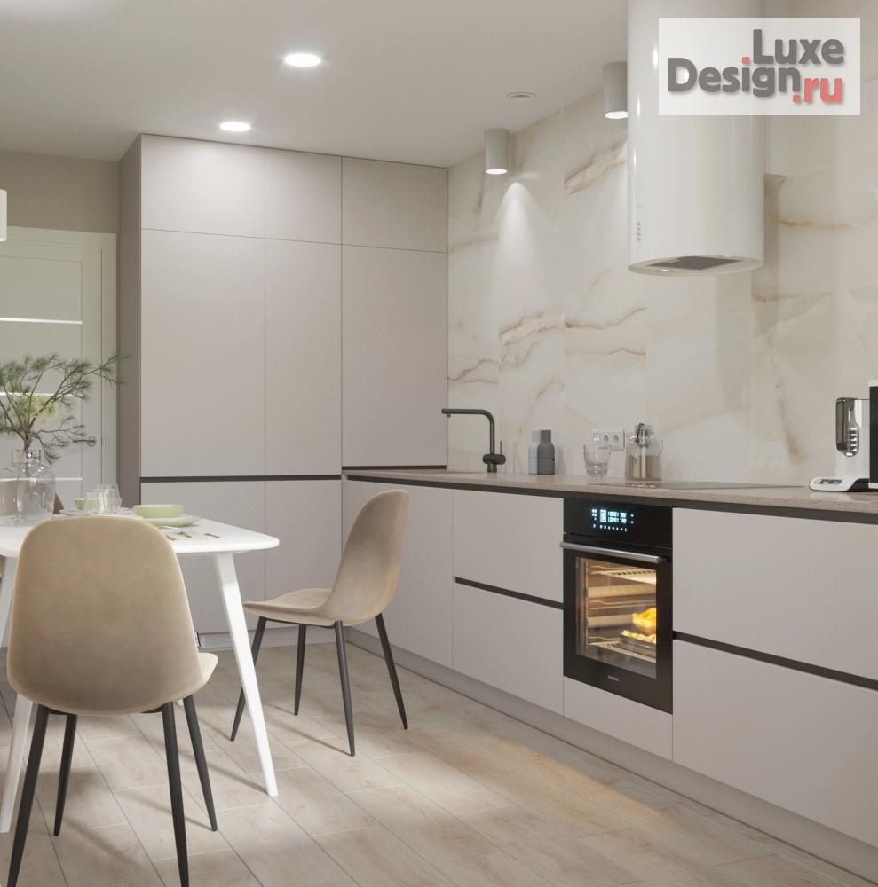 Дизайн интерьера двухкомнатной квартиры "Кухня" (фото 2)