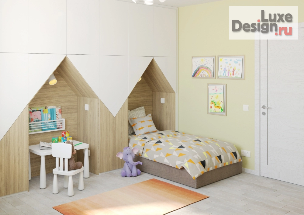 Дизайн интерьера четырехкомнатной квартиры "Детская" (фото 3)