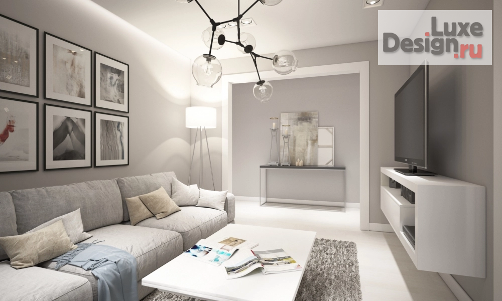 Дизайн интерьера трехкомнатной квартиры "Дизайн-проект  интерьера квартиры г.Мурманск, ул.Скальная" (фото 4)